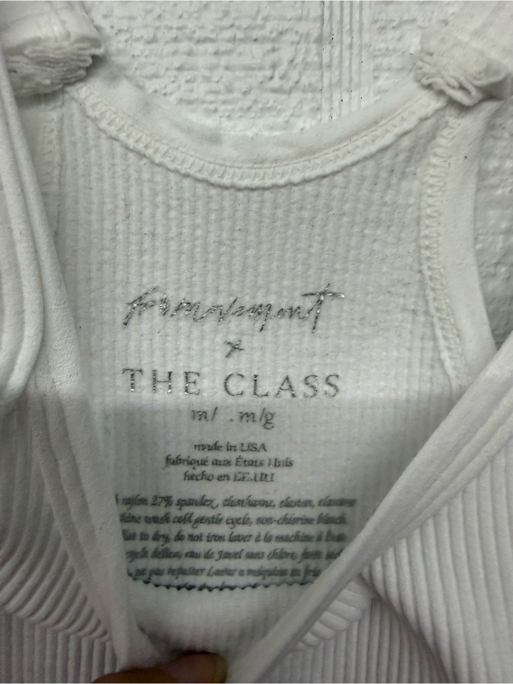 Free People White Ribbed Halter Crop Tank - Picture 3 of 3